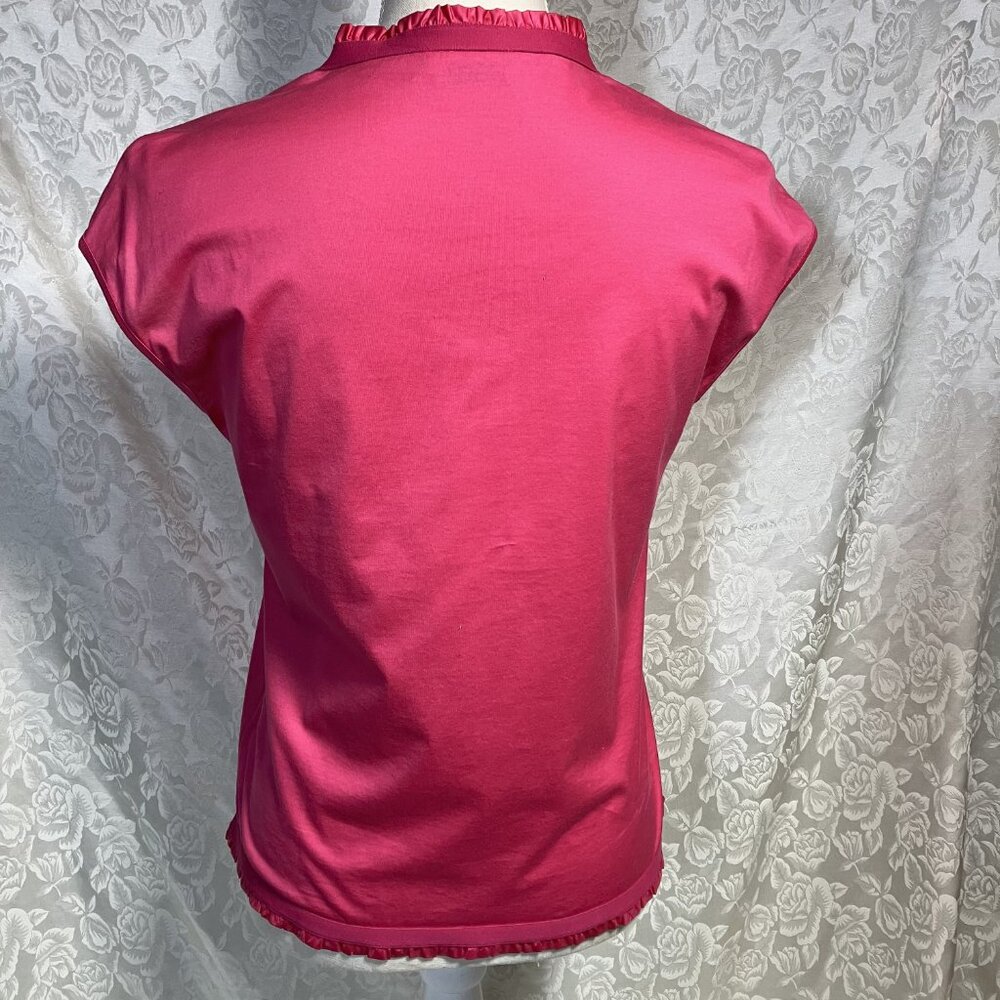 Moncler top asymmetrical ruffle neck detail - Picture 2 of 10